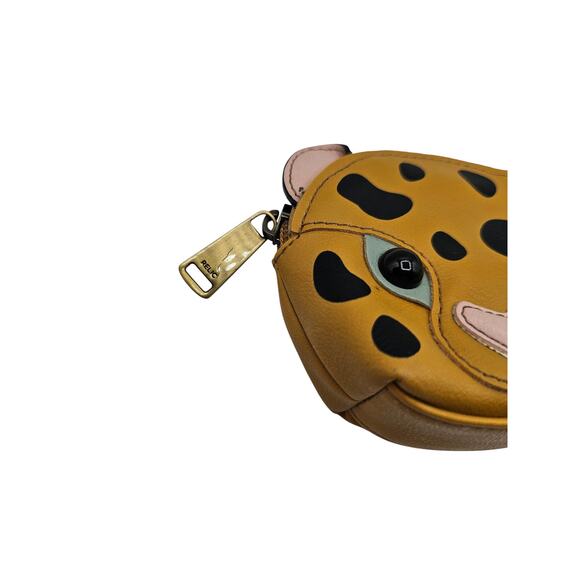 Relic by Fossil leopard change bag Keychain Leather Zip Up - Picture 2 of 5